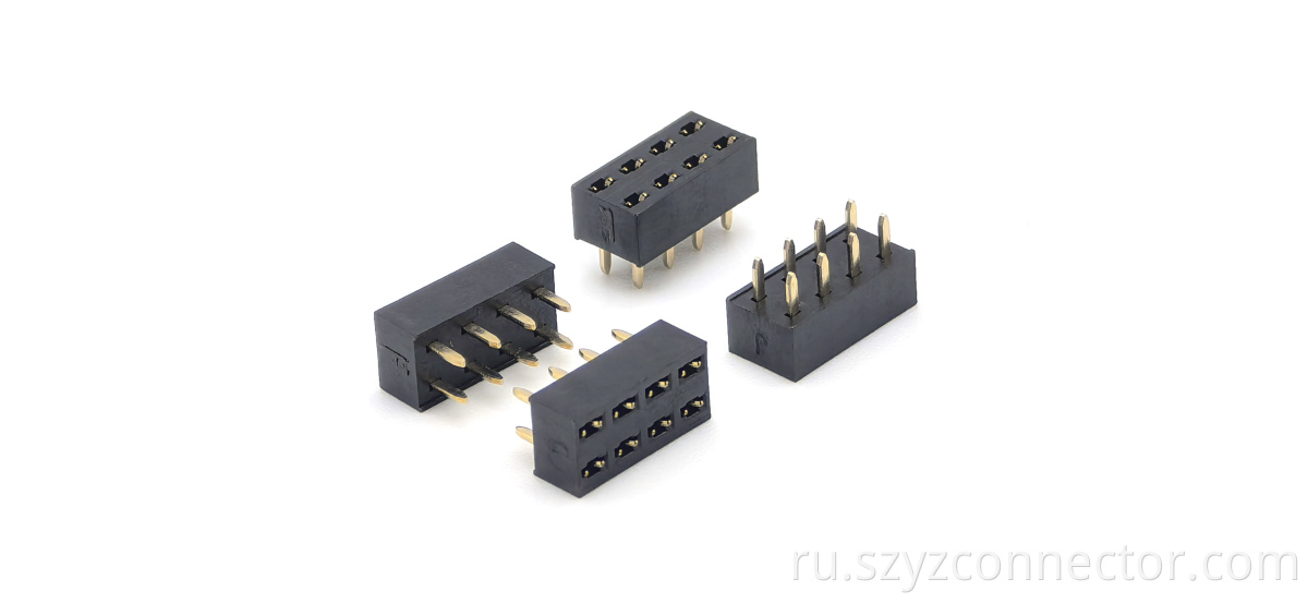 2,54 мм подножия женского заголовка двойной ряд прямой 2.54mm Pitch Female header Dual Row Straight